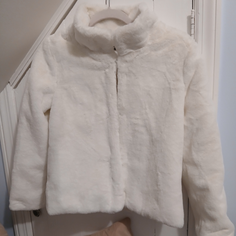 Cozy White Faux Fur Jacket